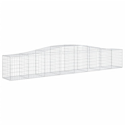 Arched Gabion Baskets 10 pcs 400x50x60/80 cm Galvanised Iron