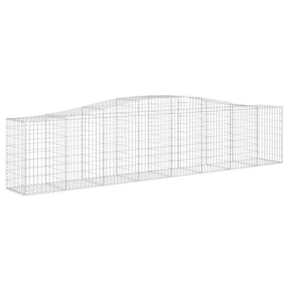 Arched Gabion Baskets 2 pcs 400x50x80/100 cm Galvanised Iron