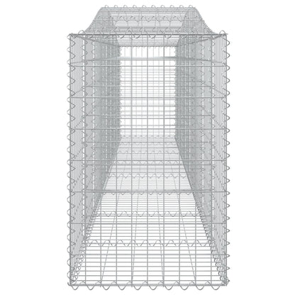 Arched Gabion Baskets 2 pcs 400x50x80/100 cm Galvanised Iron