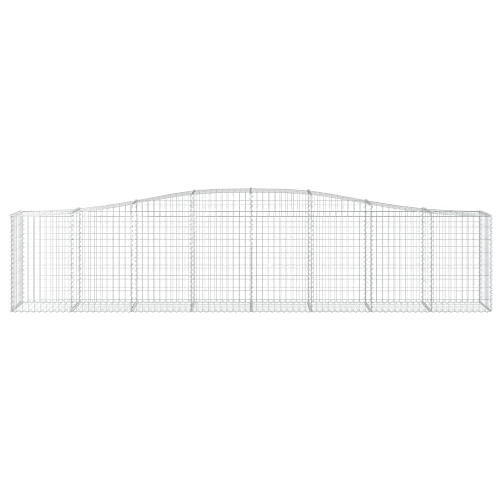 Arched Gabion Baskets 5 pcs 400x50x80/100 cm Galvanised Iron