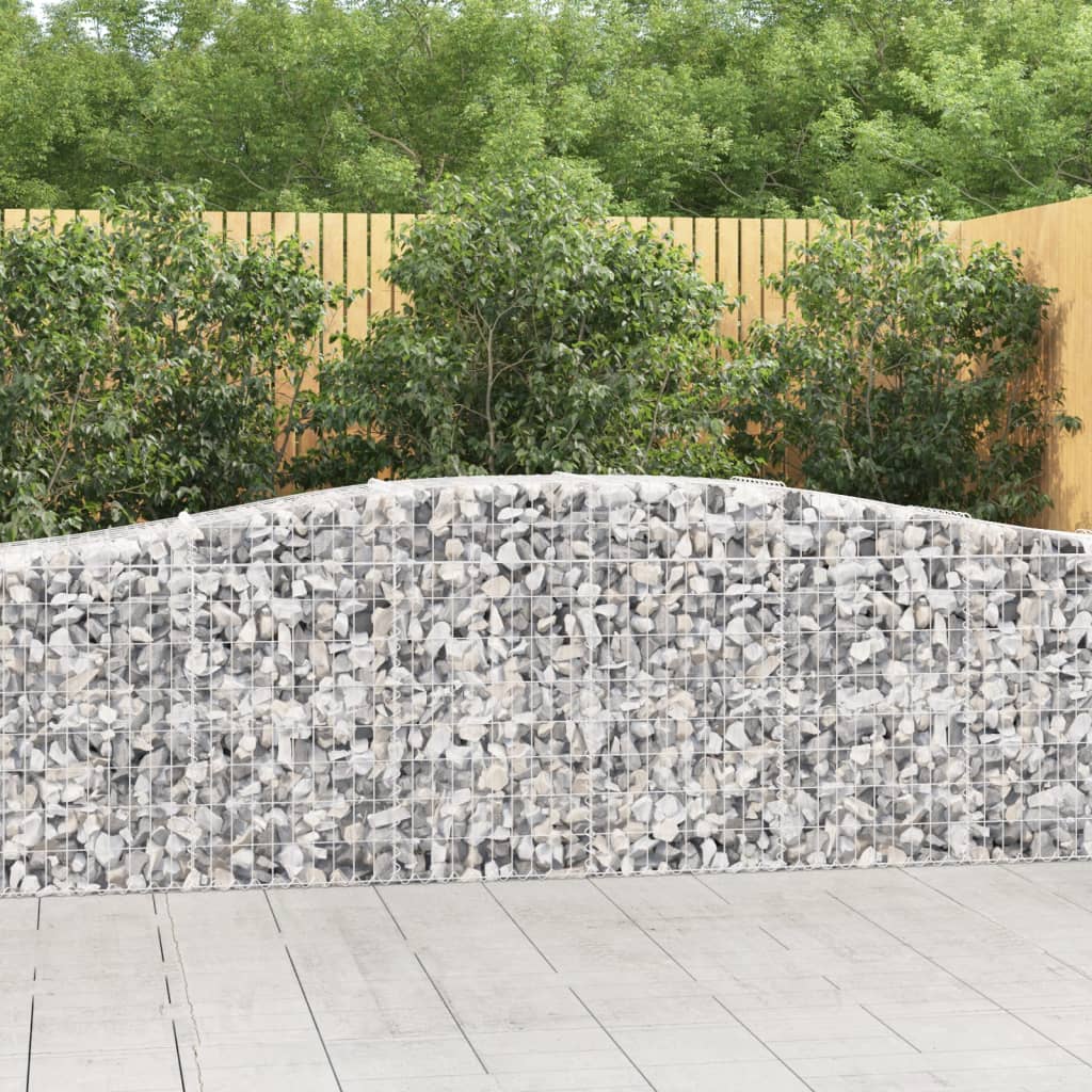 Arched Gabion Baskets 6 pcs 400x50x80/100 cm Galvanised Iron