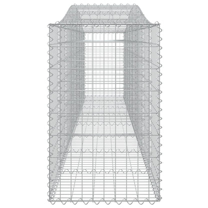 Arched Gabion Baskets 10 pcs 400x50x80/100 cm Galvanised Iron