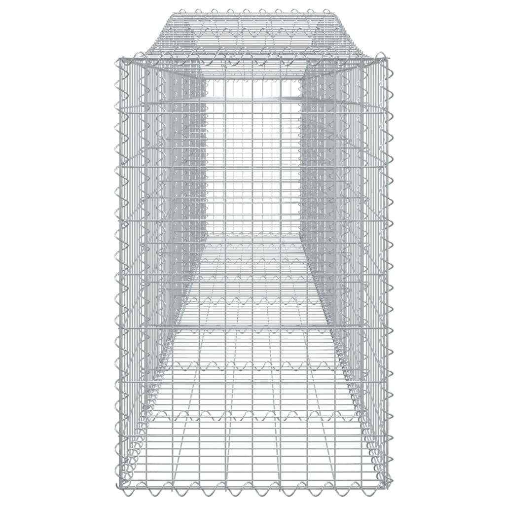 Arched Gabion Baskets 15 pcs 400x50x80/100 cm Galvanised Iron