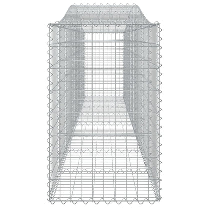 Arched Gabion Baskets 15 pcs 400x50x80/100 cm Galvanised Iron