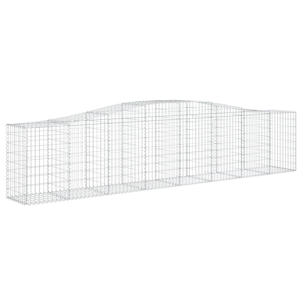 Arched Gabion Baskets 20 pcs 400x50x80/100 cm Galvanised Iron