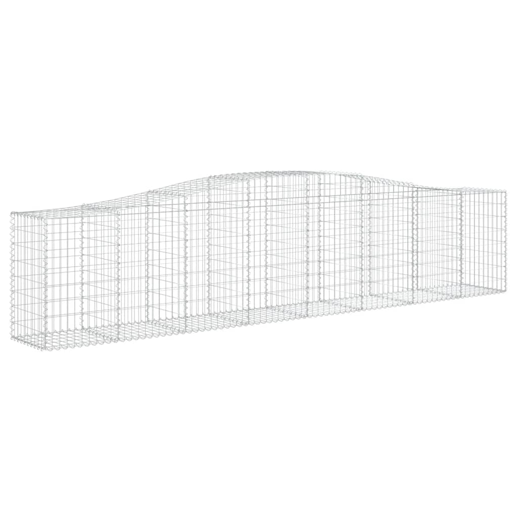 Arched Gabion Baskets 25 pcs 400x50x80/100 cm Galvanised Iron