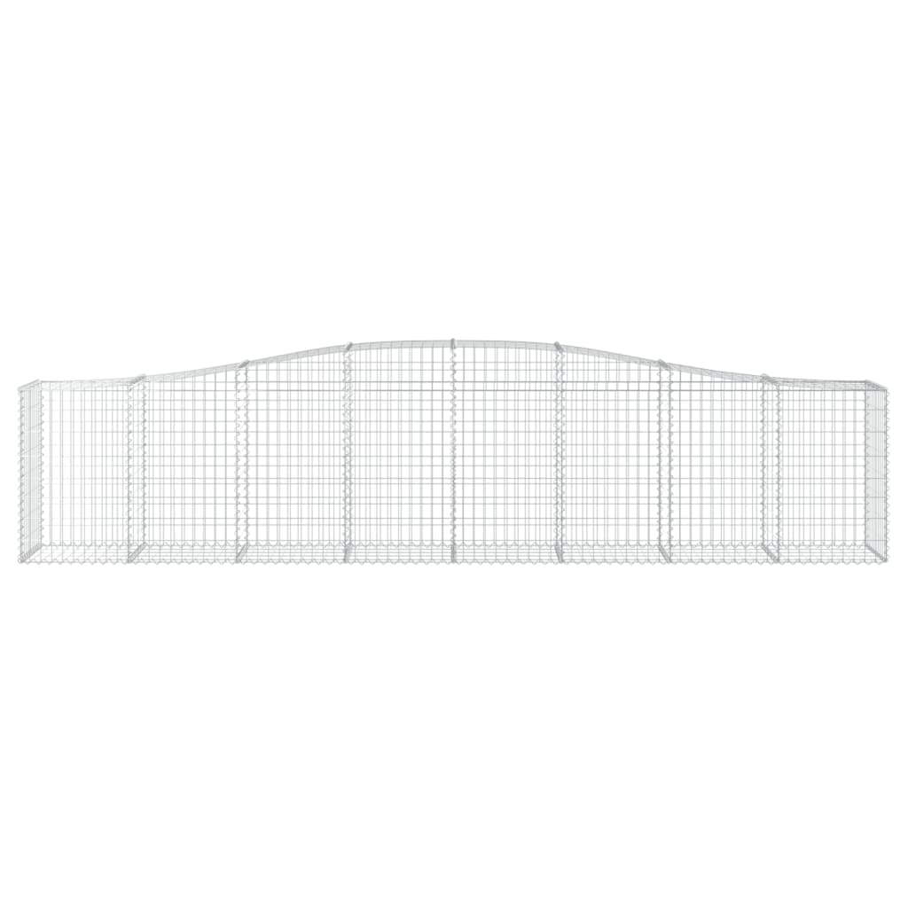 Arched Gabion Baskets 25 pcs 400x50x80/100 cm Galvanised Iron