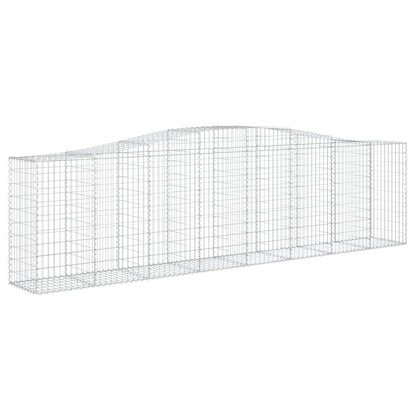 Arched Gabion Baskets 4 pcs 400x50x100/120 cm Galvanised Iron