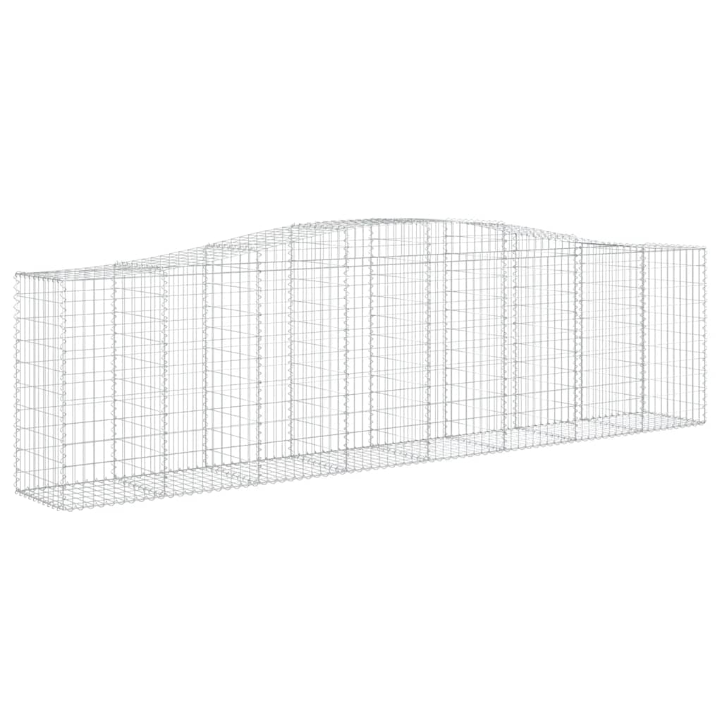 Arched Gabion Baskets 9 pcs 400x50x100/120 cm Galvanised Iron