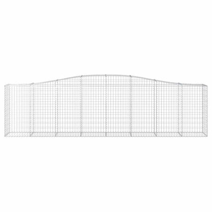 Arched Gabion Baskets 9 pcs 400x50x100/120 cm Galvanised Iron