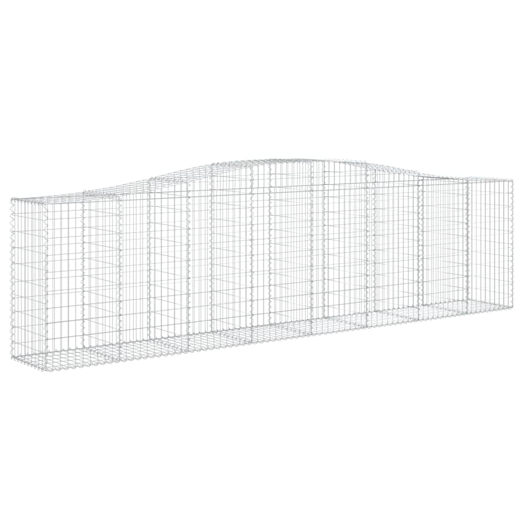 Arched Gabion Baskets 15 pcs 400x50x100/120 cm Galvanised Iron