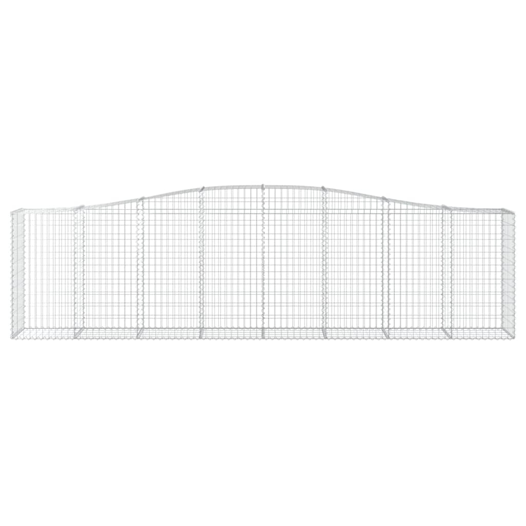 Arched Gabion Baskets 15 pcs 400x50x100/120 cm Galvanised Iron