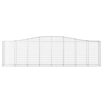 Arched Gabion Baskets 15 pcs 400x50x100/120 cm Galvanised Iron