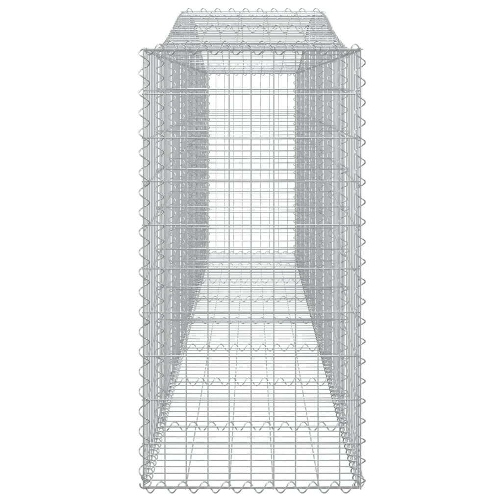 Arched Gabion Baskets 15 pcs 400x50x100/120 cm Galvanised Iron