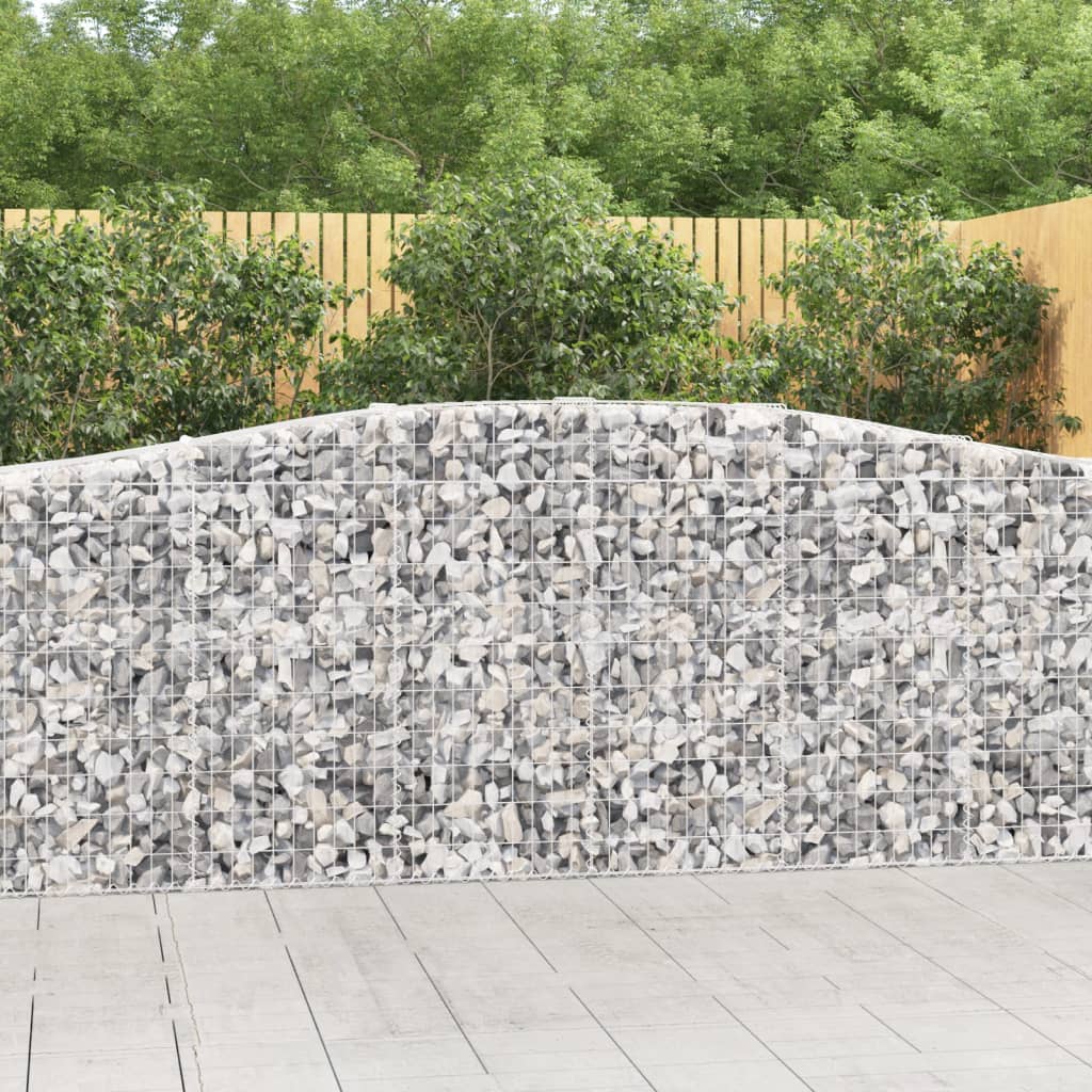 Arched Gabion Baskets 25 pcs 400x50x100/120 cm Galvanised Iron