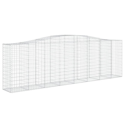 Arched Gabion Baskets 4 pcs 400x50x120/140 cm Galvanised Iron