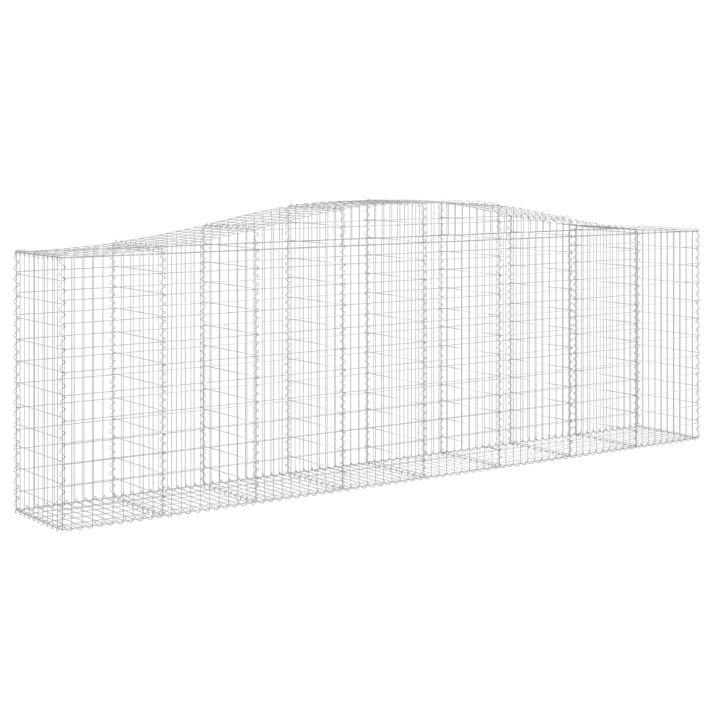 Arched Gabion Baskets 4 pcs 400x50x120/140 cm Galvanised Iron