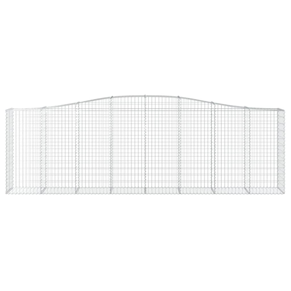 Arched Gabion Baskets 4 pcs 400x50x120/140 cm Galvanised Iron