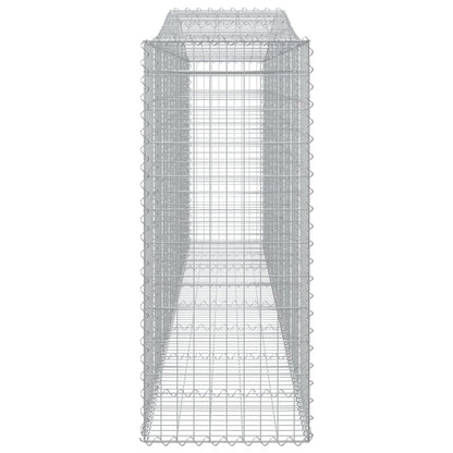 Arched Gabion Baskets 4 pcs 400x50x120/140 cm Galvanised Iron