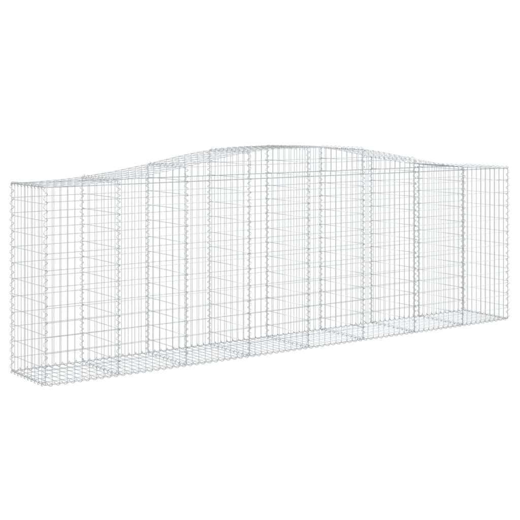 Arched Gabion Baskets 15 pcs 400x50x120/140 cm Galvanised Iron