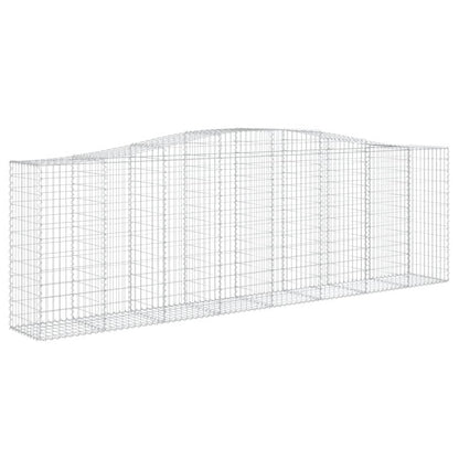 Arched Gabion Baskets 15 pcs 400x50x120/140 cm Galvanised Iron