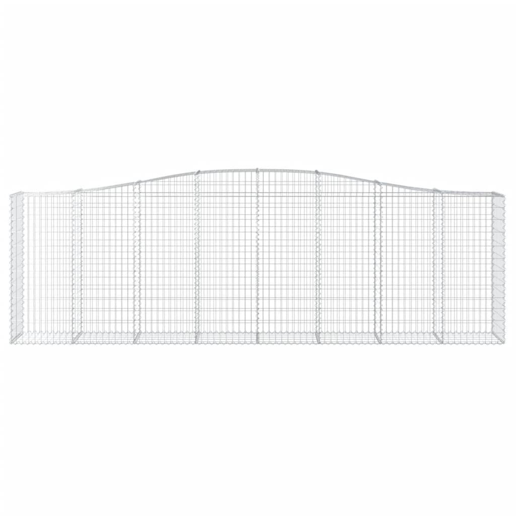 Arched Gabion Baskets 15 pcs 400x50x120/140 cm Galvanised Iron