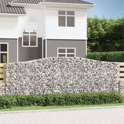 Arched Gabion Baskets 8 pcs 400x50x140/160 cm Galvanised Iron