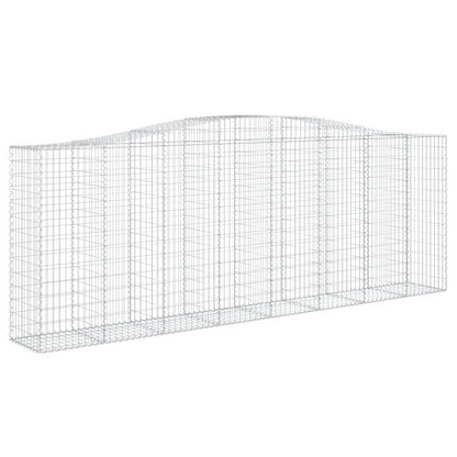 Arched Gabion Baskets 9 pcs 400x50x140/160 cm Galvanised Iron