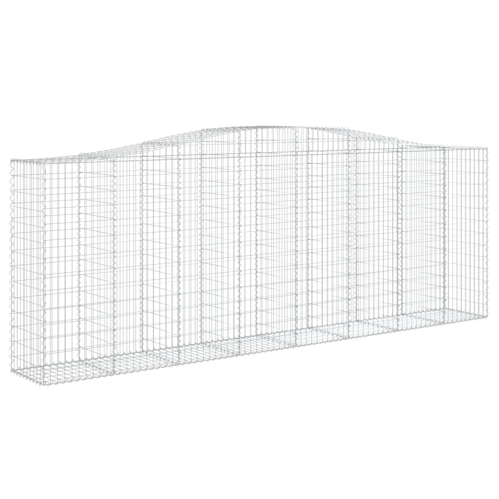 Arched Gabion Baskets 10 pcs 400x50x140/160 cm Galvanised Iron