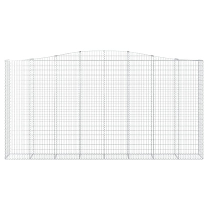 Arched Gabion Baskets 2 pcs 400x50x200/220 cm Galvanised Iron