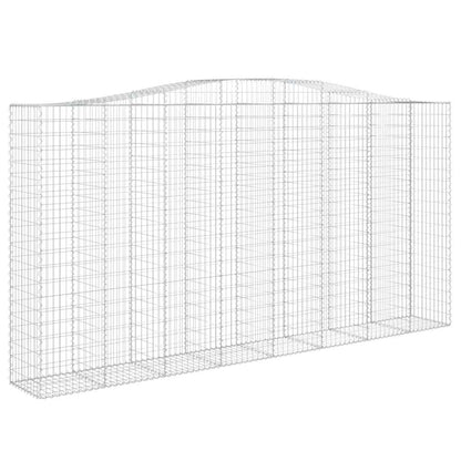 Arched Gabion Baskets 3 pcs 400x50x200/220 cm Galvanised Iron