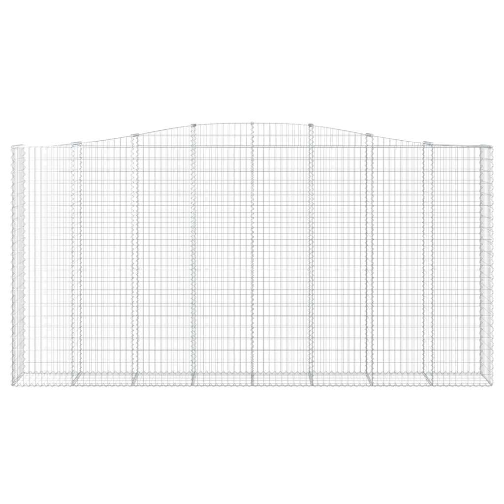 Arched Gabion Baskets 3 pcs 400x50x200/220 cm Galvanised Iron