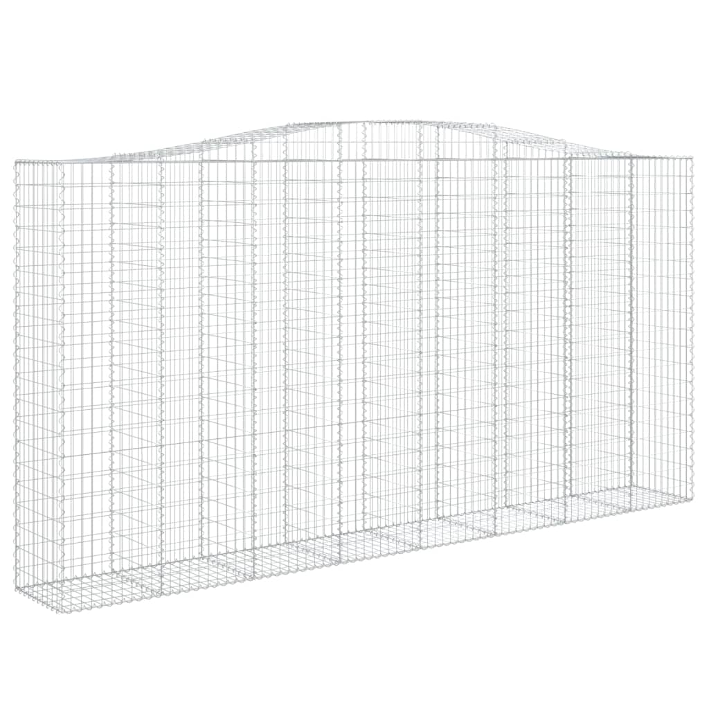 Arched Gabion Baskets 4 pcs 400x50x200/220 cm Galvanised Iron