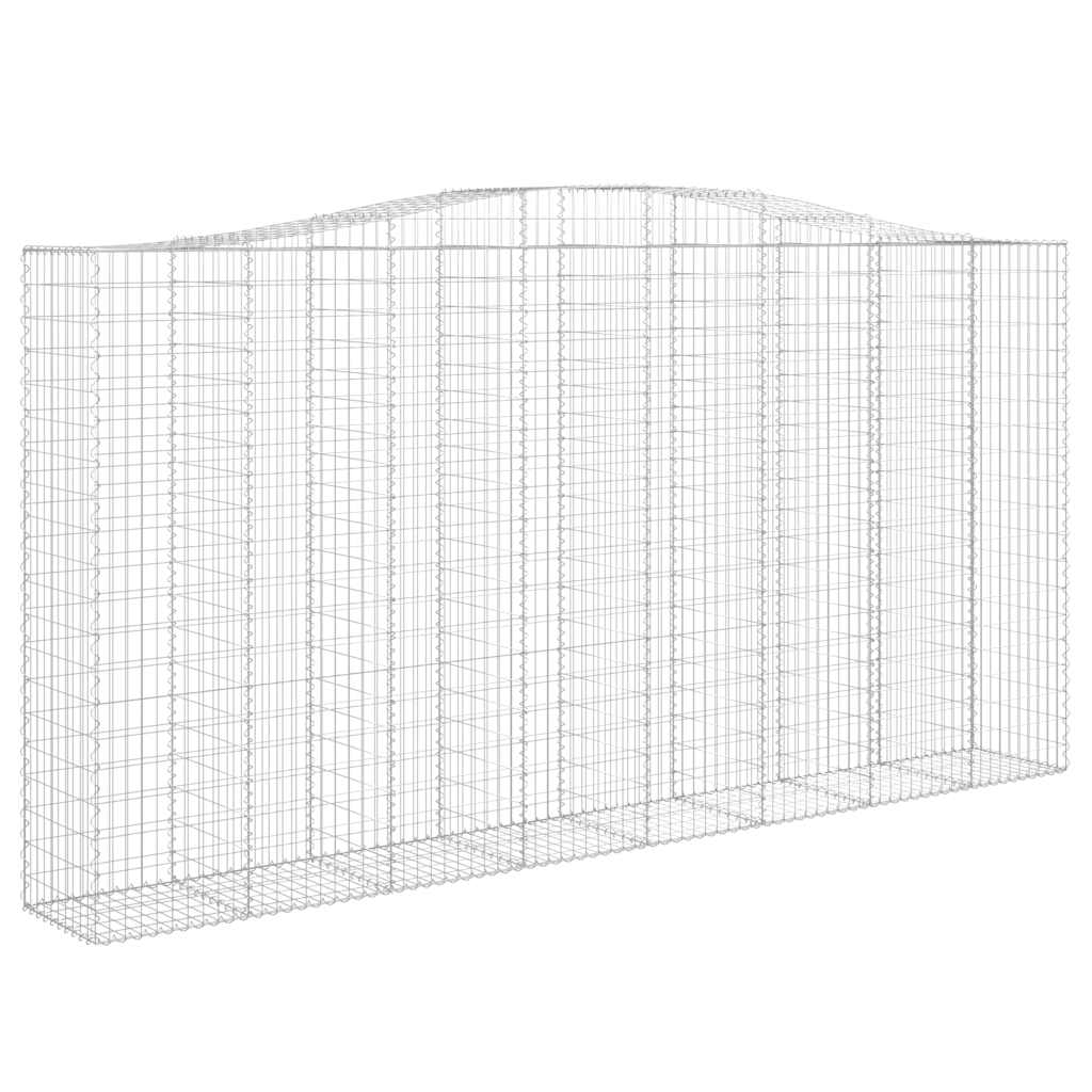 Arched Gabion Baskets 6 pcs 400x50x200/220 cm Galvanised Iron