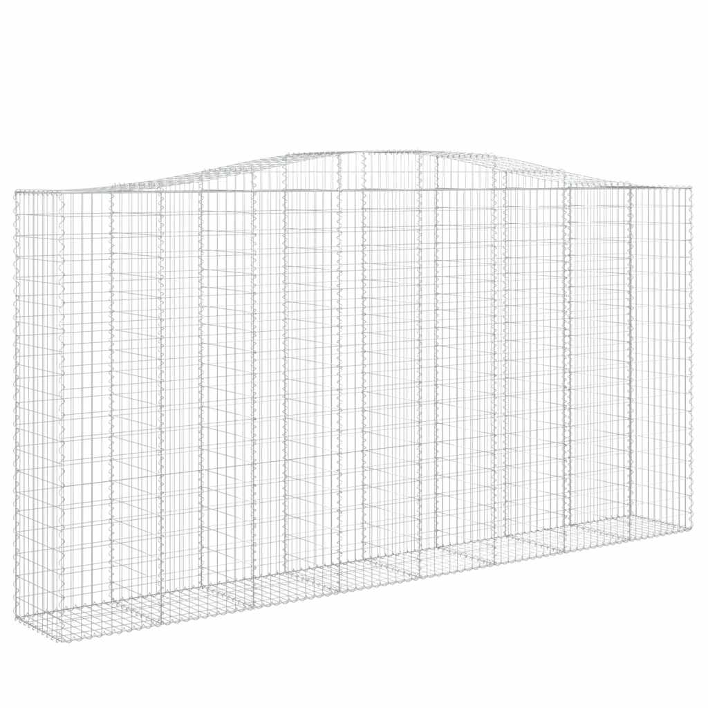 Arched Gabion Baskets 9 pcs 400x50x200/220 cm Galvanised Iron
