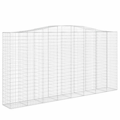 Arched Gabion Baskets 9 pcs 400x50x200/220 cm Galvanised Iron