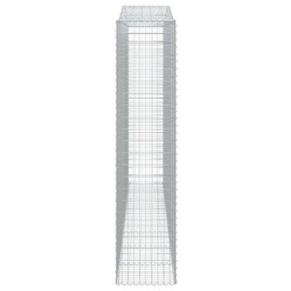 Arched Gabion Baskets 2 pcs 400x50x220/240 cm Galvanised Iron