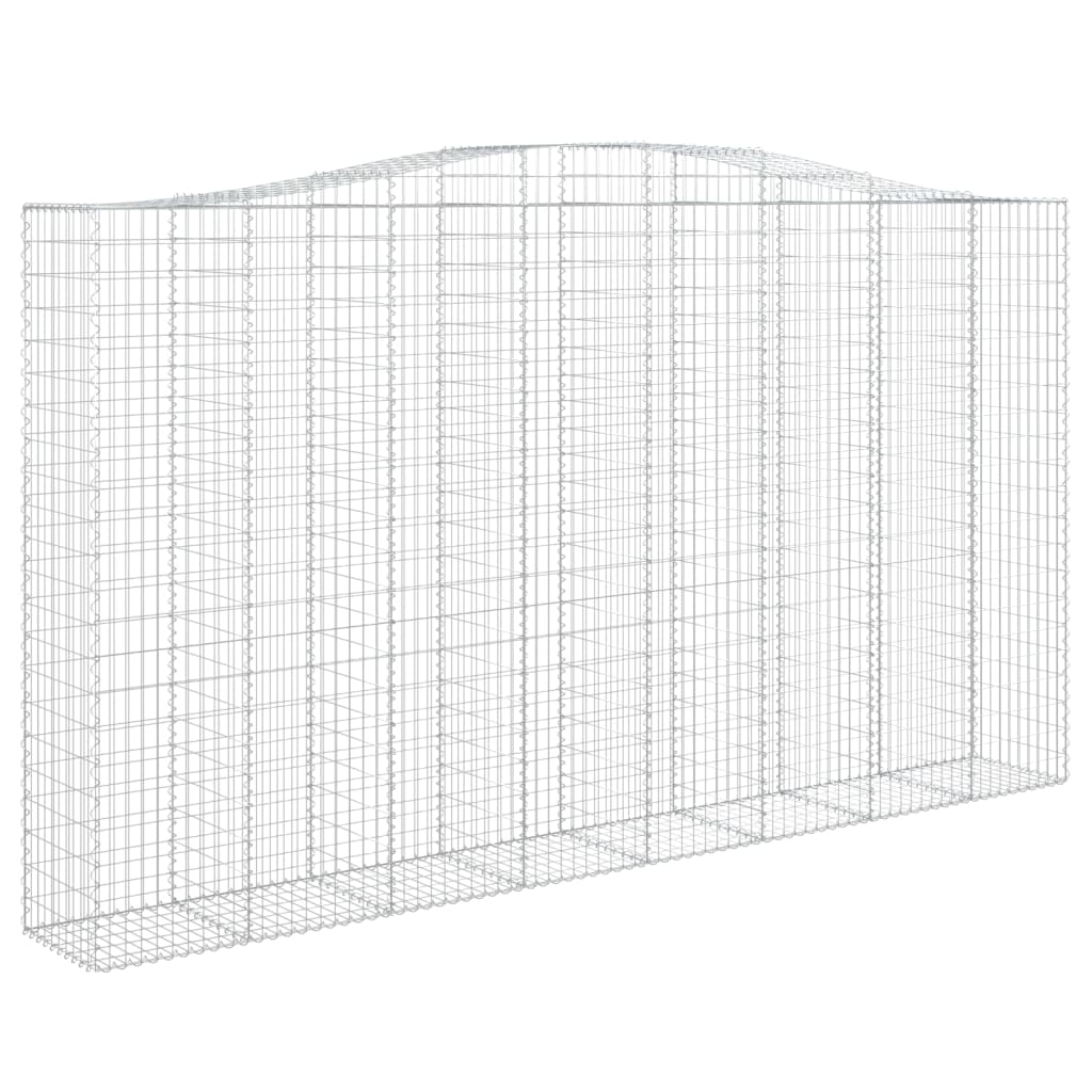 Arched Gabion Baskets 3 pcs 400x50x220/240 cm Galvanised Iron