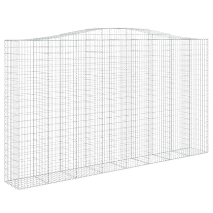Arched Gabion Baskets 4 pcs 400x50x220/240 cm Galvanised Iron