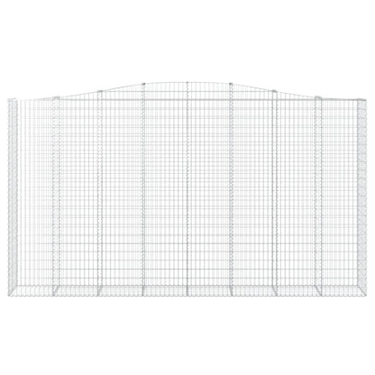 Arched Gabion Baskets 4 pcs 400x50x220/240 cm Galvanised Iron