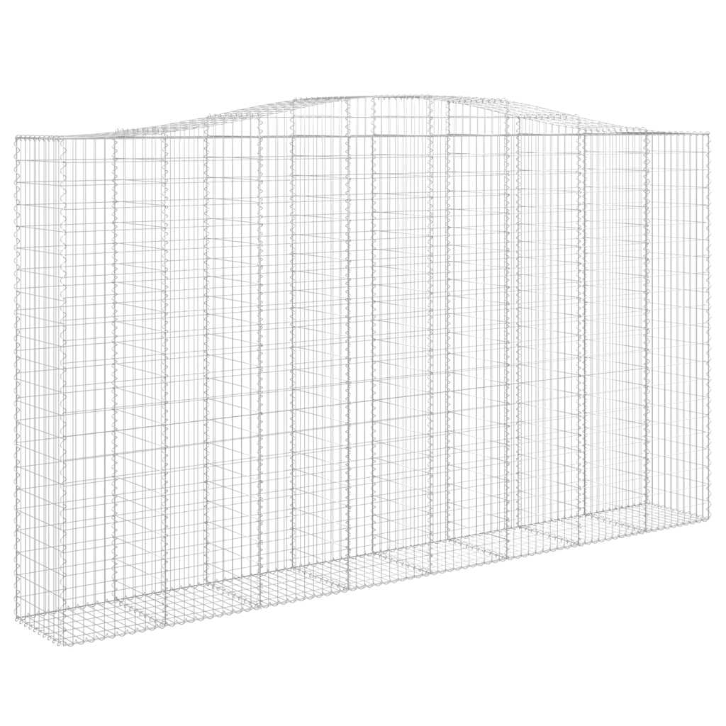 Arched Gabion Baskets 6 pcs 400x50x220/240 cm Galvanised Iron