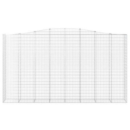 Arched Gabion Baskets 6 pcs 400x50x220/240 cm Galvanised Iron