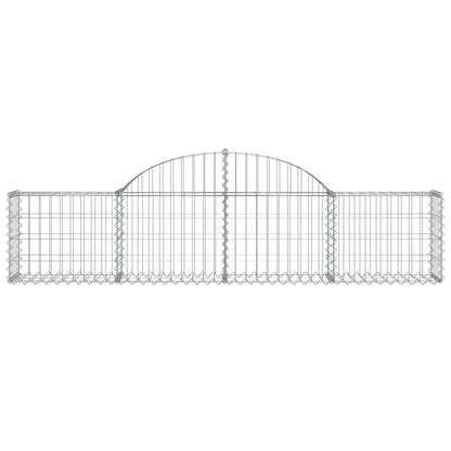 Arched Gabion Baskets 3 pcs 200x30x40/60 cm Galvanised Iron