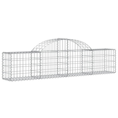 Arched Gabion Baskets 6 pcs 200x30x40/60 cm Galvanised Iron