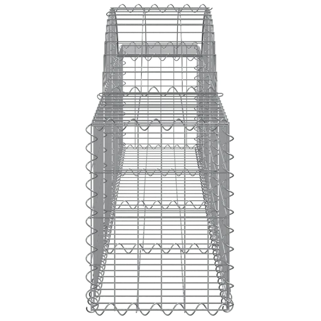 Arched Gabion Baskets 6 pcs 200x30x40/60 cm Galvanised Iron