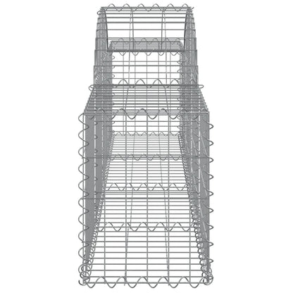 Arched Gabion Baskets 6 pcs 200x30x40/60 cm Galvanised Iron