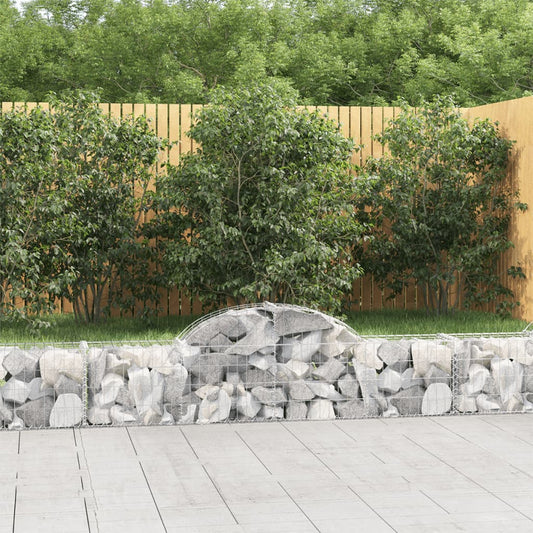 Arched Gabion Baskets 10 pcs 200x30x40/60 cm Galvanised Iron