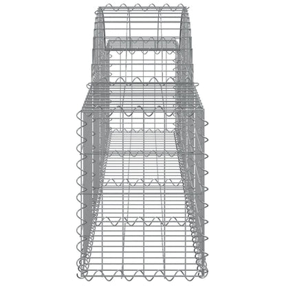 Arched Gabion Baskets 11 pcs 200x30x40/60 cm Galvanised Iron