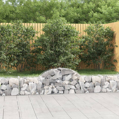 Arched Gabion Baskets 11 pcs 200x30x40/60 cm Galvanised Iron
