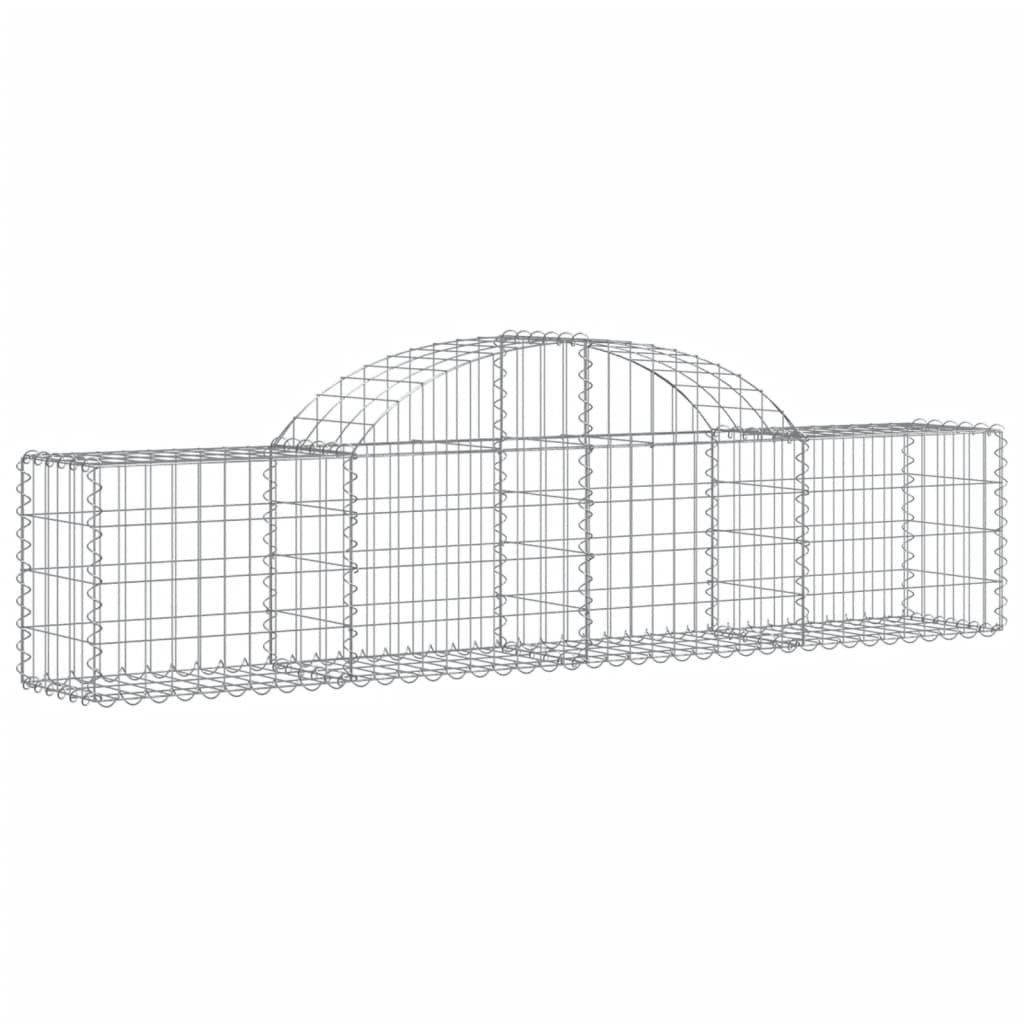 Arched Gabion Baskets 13 pcs 200x30x40/60 cm Galvanised Iron